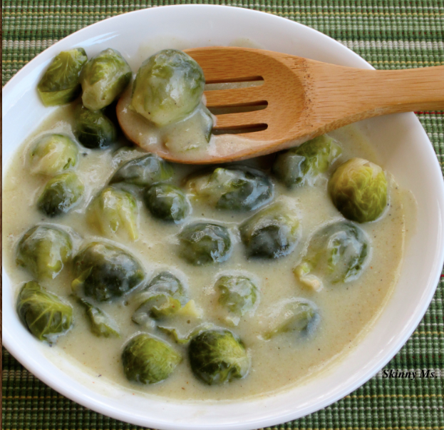 Brussels Sprouts Smothered in White Sauce