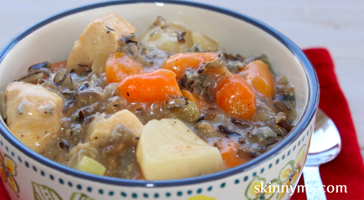 Skinny Slow Cooker - Cream of Chicken and Rice Soup