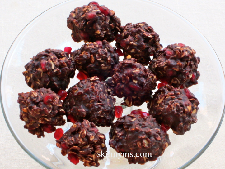 Pomegranate Unbaked Fudge Cookies