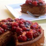 Chocolate Cheesecake with Raspberry Sauce