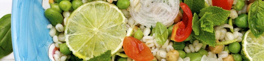 Barley Salad with Chickpeas, Fava Beans & Peas