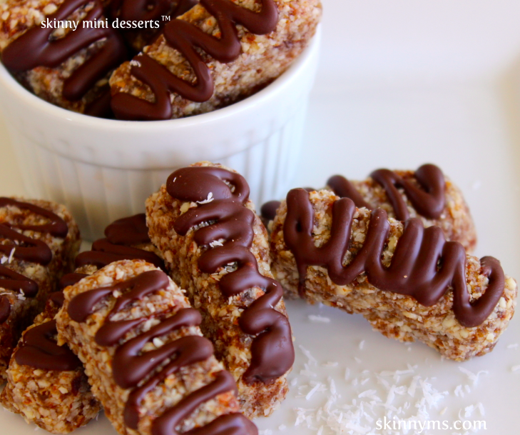 Skinny Mini Desserts - Quinoa Almond Joy Bars