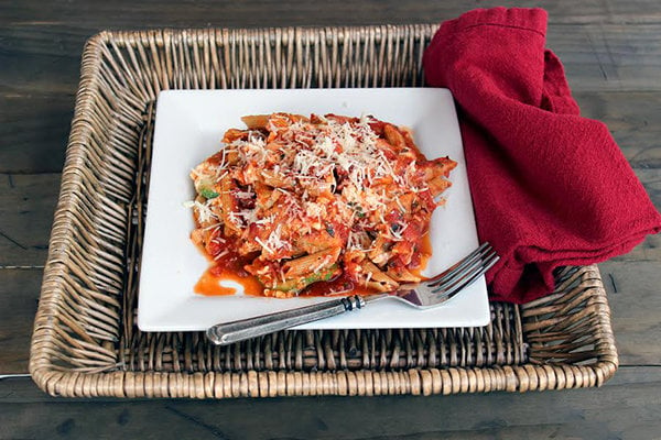 Slow Cooker Zucchini Ziti