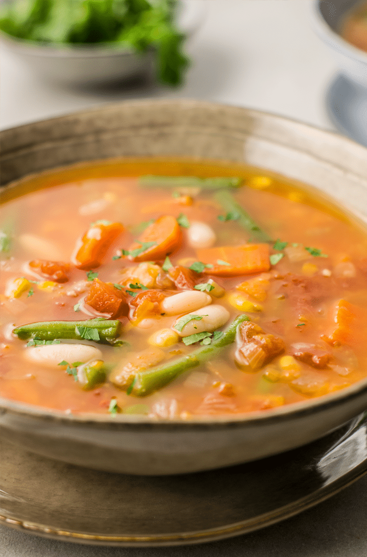 slow cooker hearty vegetable and bean soup