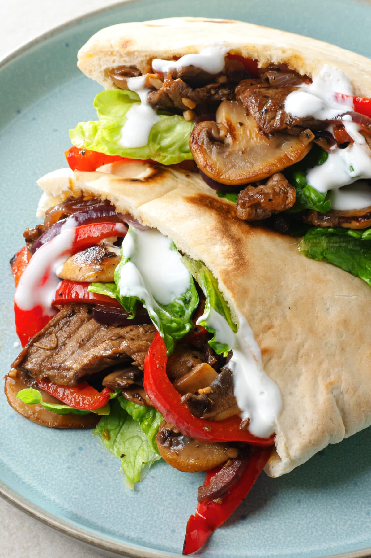 Tender sirloin tip and sauteed mushrooms, onion, and bell peppers combine to create these tasty fajita pockets!
