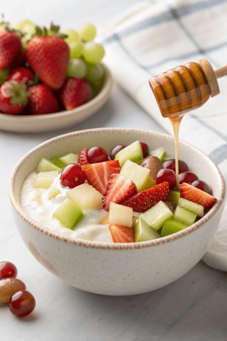 Yogurt Salad with a drizzle of honey
