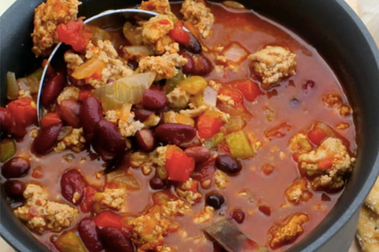 spicy turkey chili for freezing