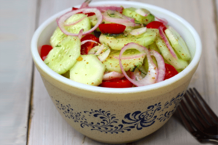 ways to eat your water Classic Cucumber & Tomato Salad