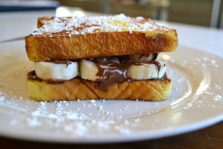 Skinny Nutella Banana French Toast Sandwich