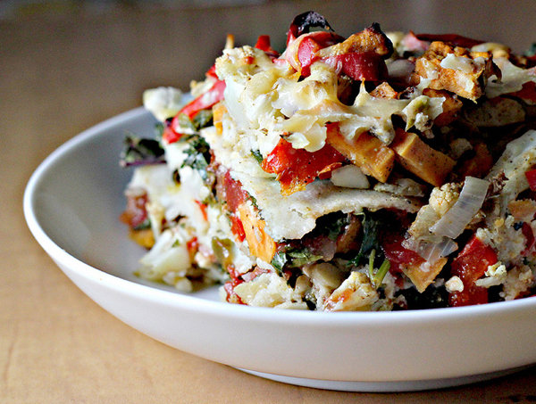 stacked roasted vegetable enchiladas stacked roasted vegetable enchiladas