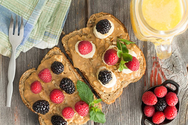 Peanut Butter and Fresh Raspberries