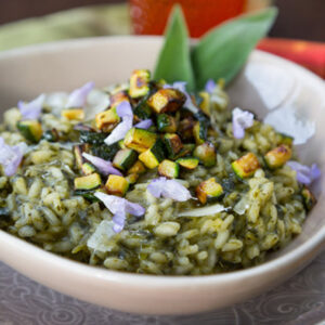 Risotto with Broccoli Rabe, Ricotta & Toasted Zucchini