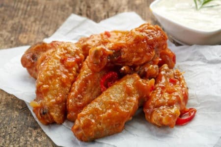 Extra-Crispy, Saucy Baked Buffalo Wings | Skinny Ms.