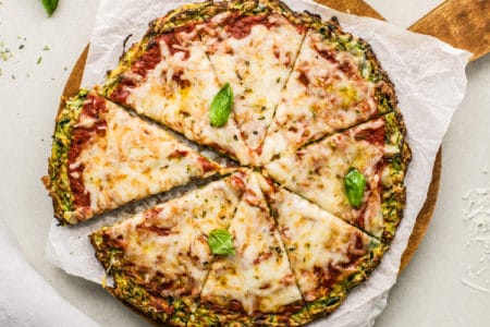 Zucchini Crusted Pizza Zucchini Crusted Pizza