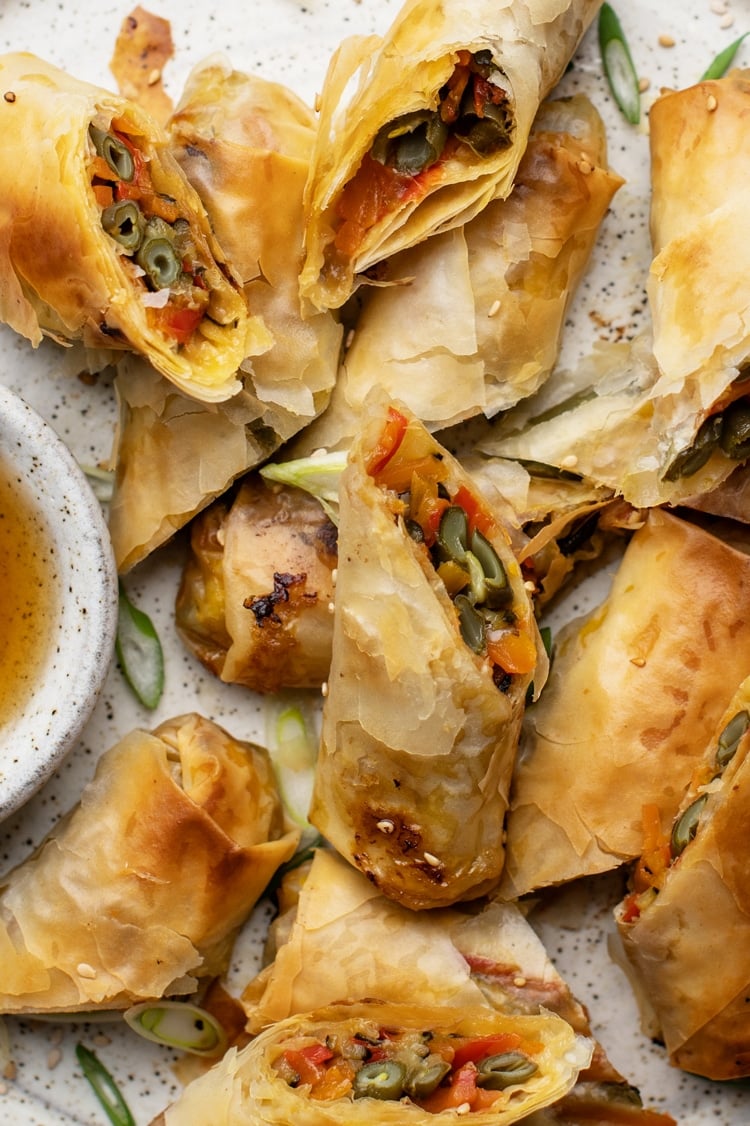 Baked Vegetable Spring Rolls With Filo Pastry • Recipes and Places