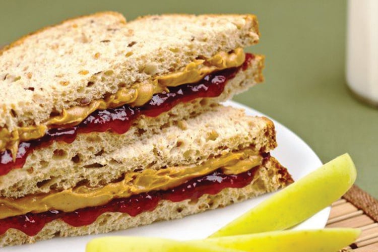 Clean Eating Nut Butter And Jam Sandwich