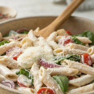 healthy greek yogurt pasta salad