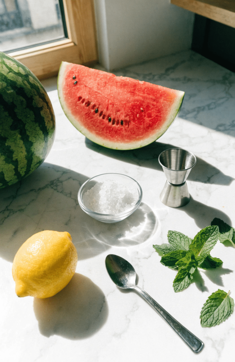 ingredients needed for making this watermelon sorbet