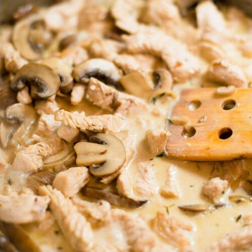 Creamy Chicken Ragout with Mushrooms