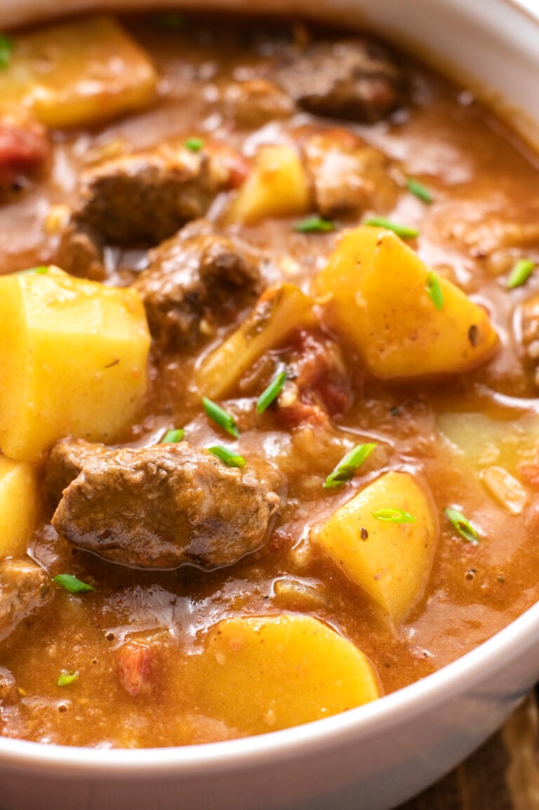 This warm and comforting beef stew is the perfect recipe for a cold winter day!