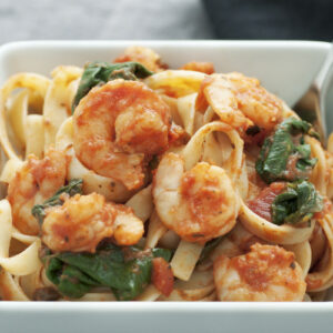 Shrimp and Spinach Pasta