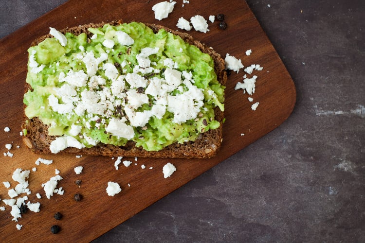 3-ingredient avocado feta toast