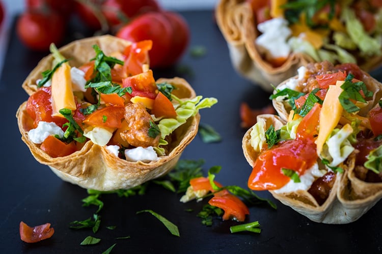 Mini Taco Salad Bowls