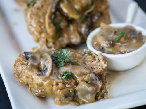 Easy Meatloaf with Mushroom Gravy