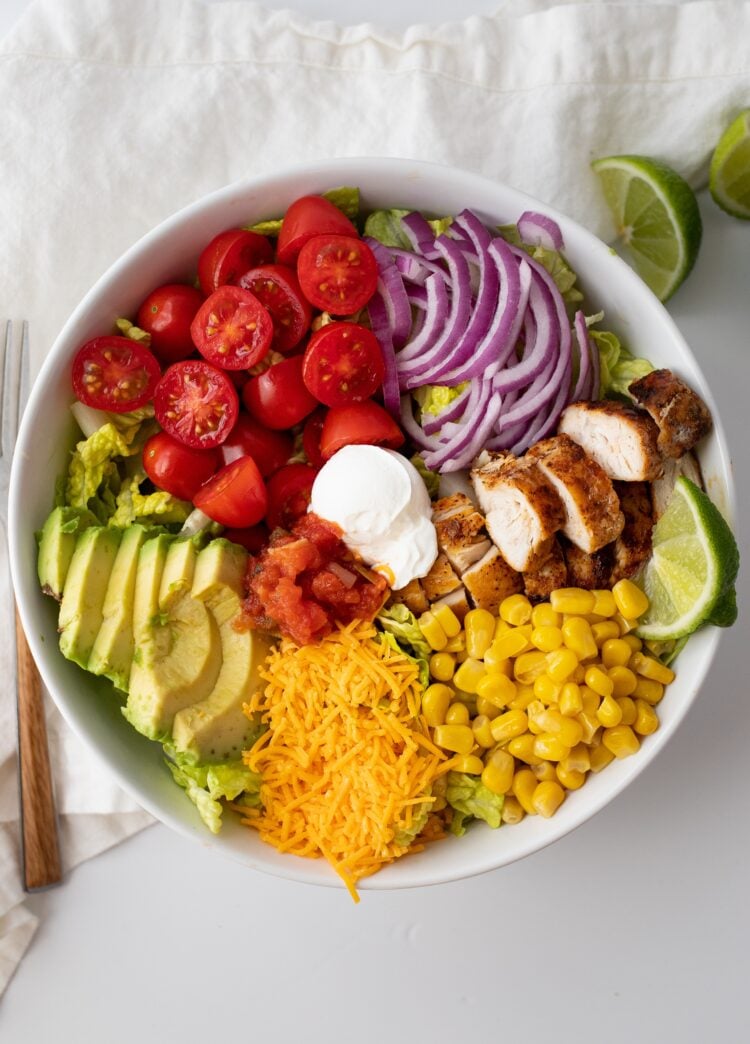 Our Southwestern Chicken and Veggie Salad is just as tasty as it is colorful!