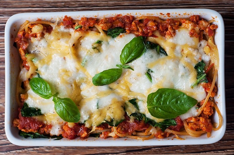 Spaghetti Bolognese Cheesy Spinach Casserole Recipe