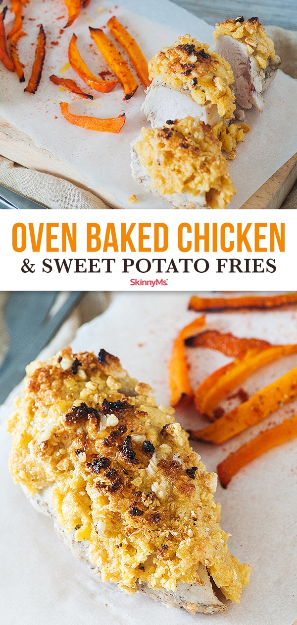 Oven Baked Chicken and Sweet Potato Fries Skinny Ms.