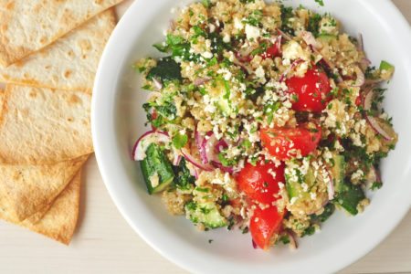 12 Easy Lunch & Snack Ideas That Won Tabouleh Salad with Whole Wheat Pita Crisps