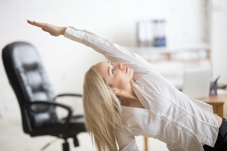 Exercises while sitting discount at your desk