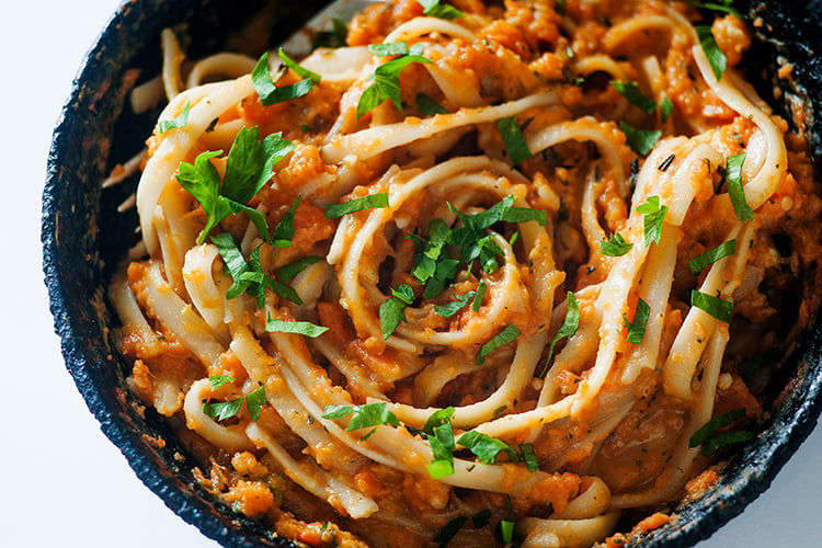 Butternut Squash And Spaghetti Alfredo