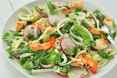 Grilled Shrimp and Radish Chopped Salad Grilled Shrimp and Radish Chopped Salad