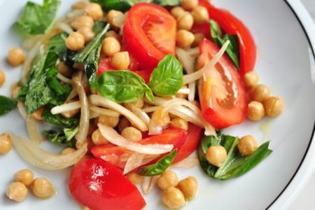 Simple Chickpea Salad with Tomato Simple Chickpea Salad with Tomato