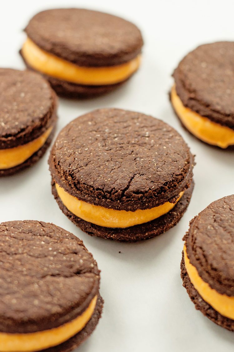 pumpkin filled chocolate cookies