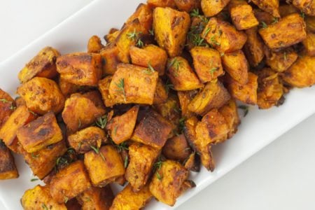 Roasted Sweet Potatoes with Turmeric and Cardamom Recipe Roasted Sweet Potatoes with Turmeric and Cardamom Recipe