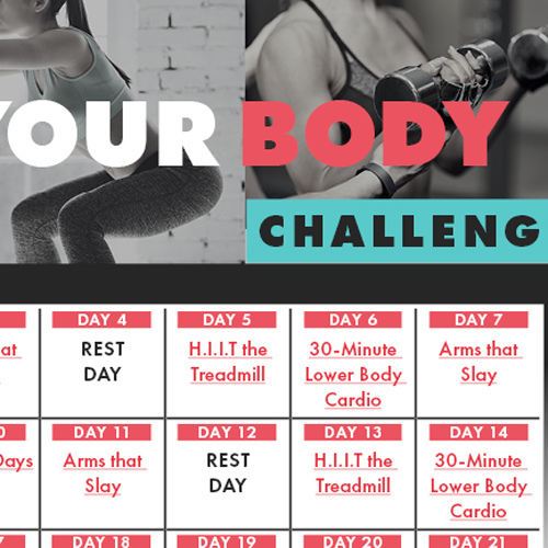 21 Day Tone Your Body Challenge Calendar