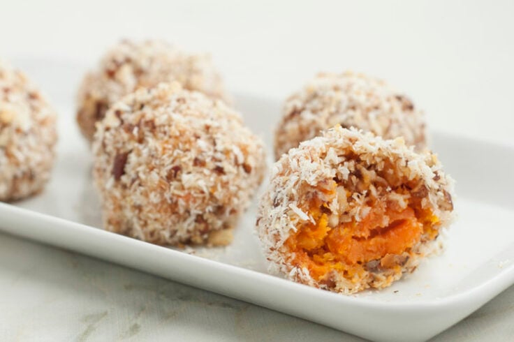 yam balls with coconut