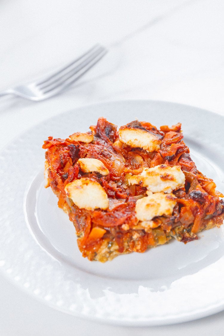 vegetarian pizza casserole