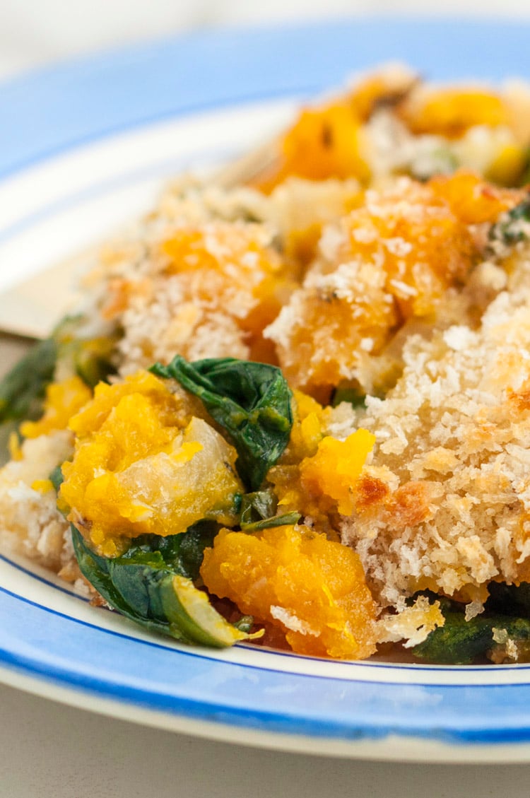 Squash and Kale Gratin Casserole | Vegetarian and Plant-Based