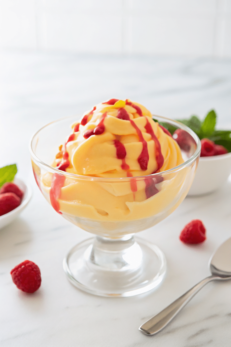 homemade coconut mango ice cream