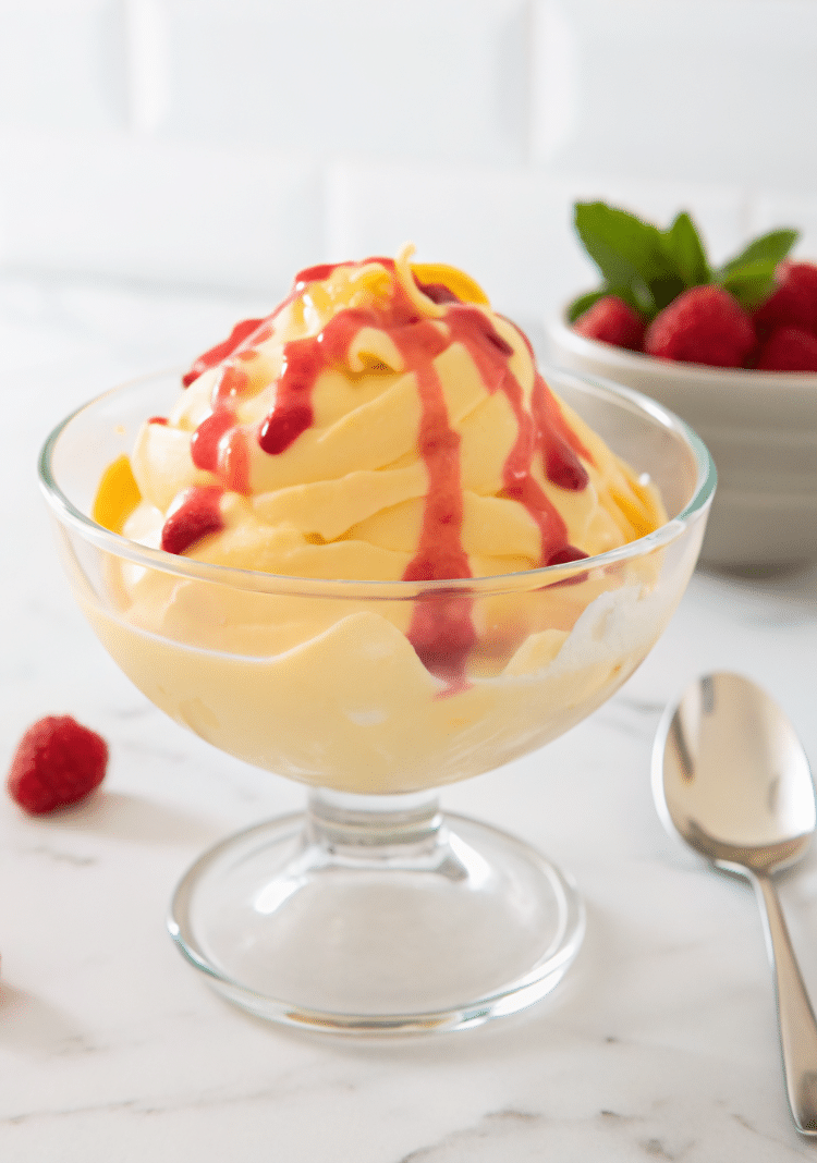 creamy tropical mango ice cream