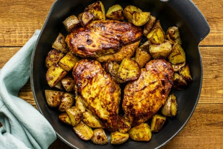 Skillet Balsamic Glazed Chicken and Potatoes | One-Pot Recipes Skillet Balsamic Glazed Chicken and Potatoes | One-Pot Recipes
