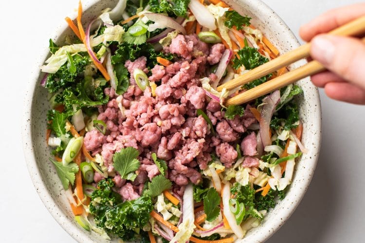 eggroll salad with asian-style dressing