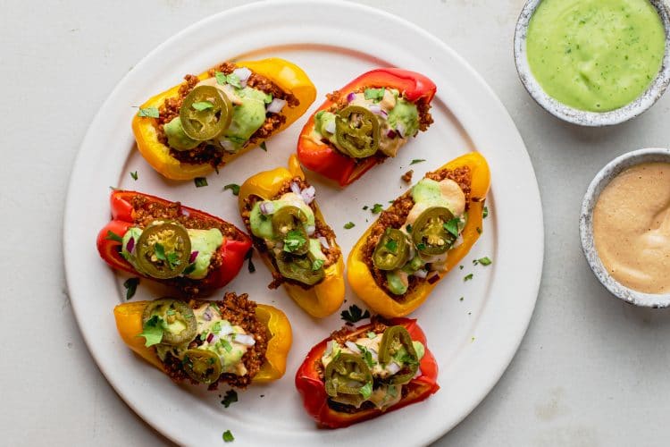 vegan bell pepper nachos