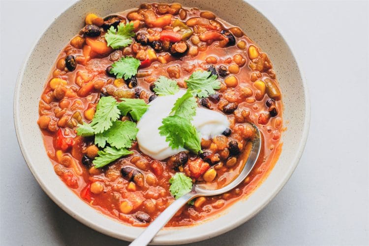 slow cooker lentil chili
