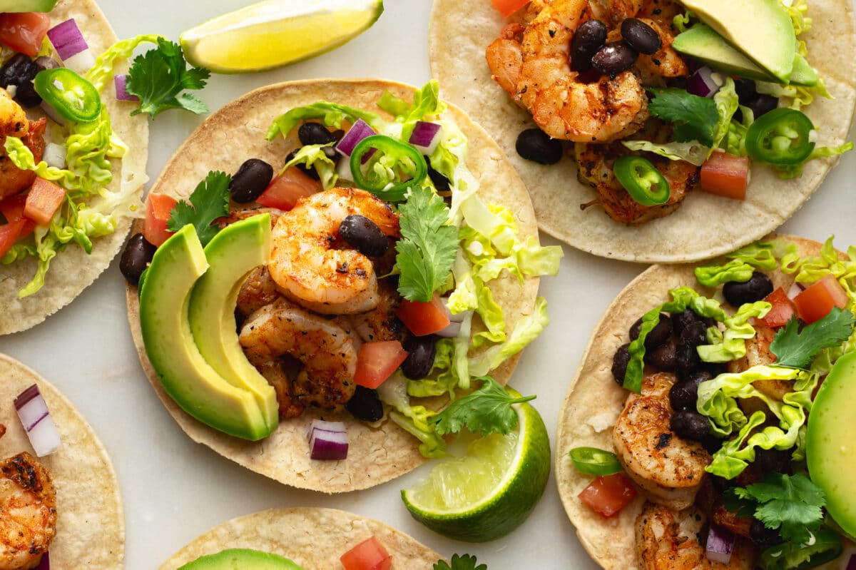 These gorgeous grilled shrimp tacos are sure to impress you and all of your guests!