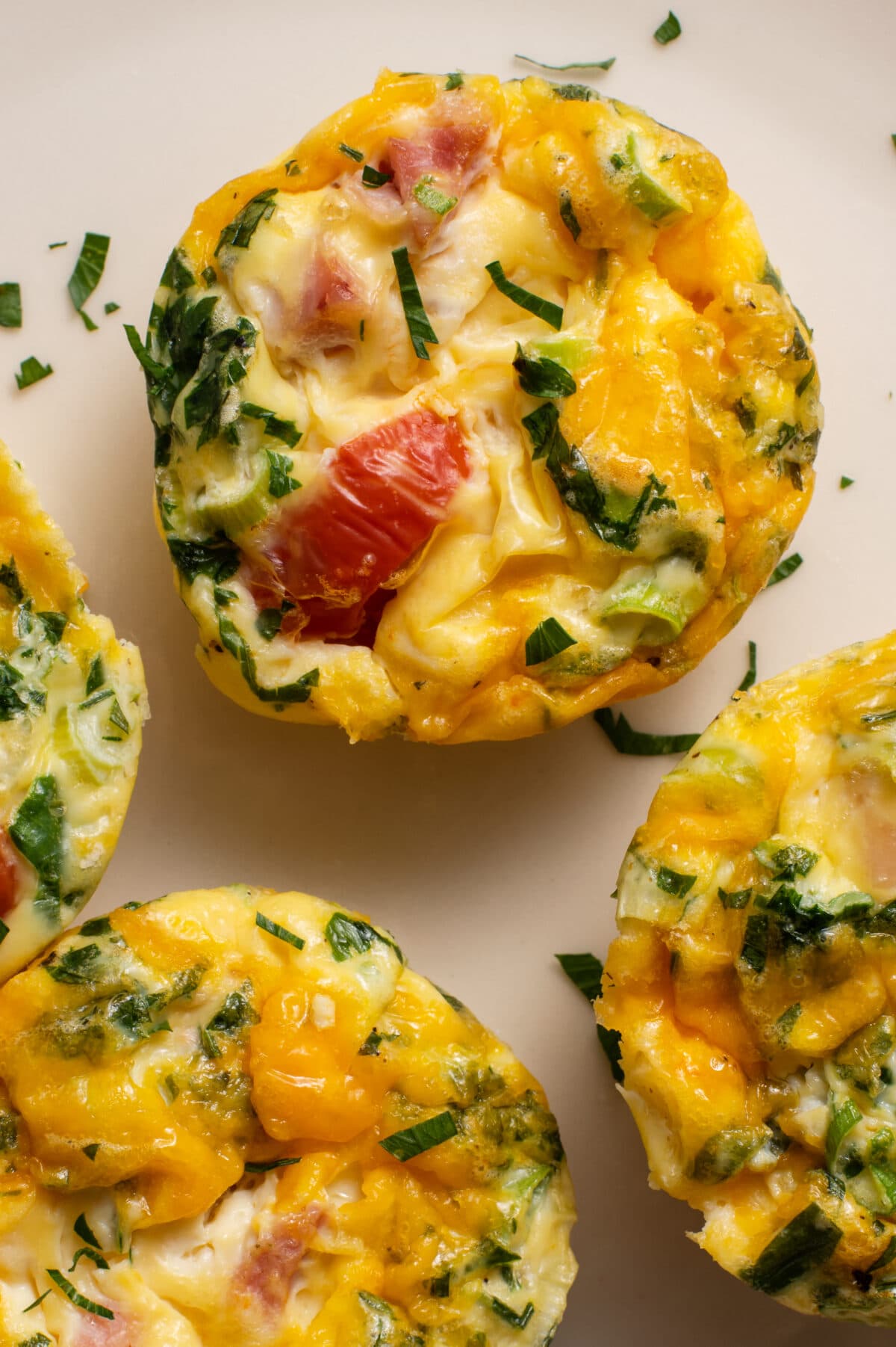 ham and tomato frittata cups